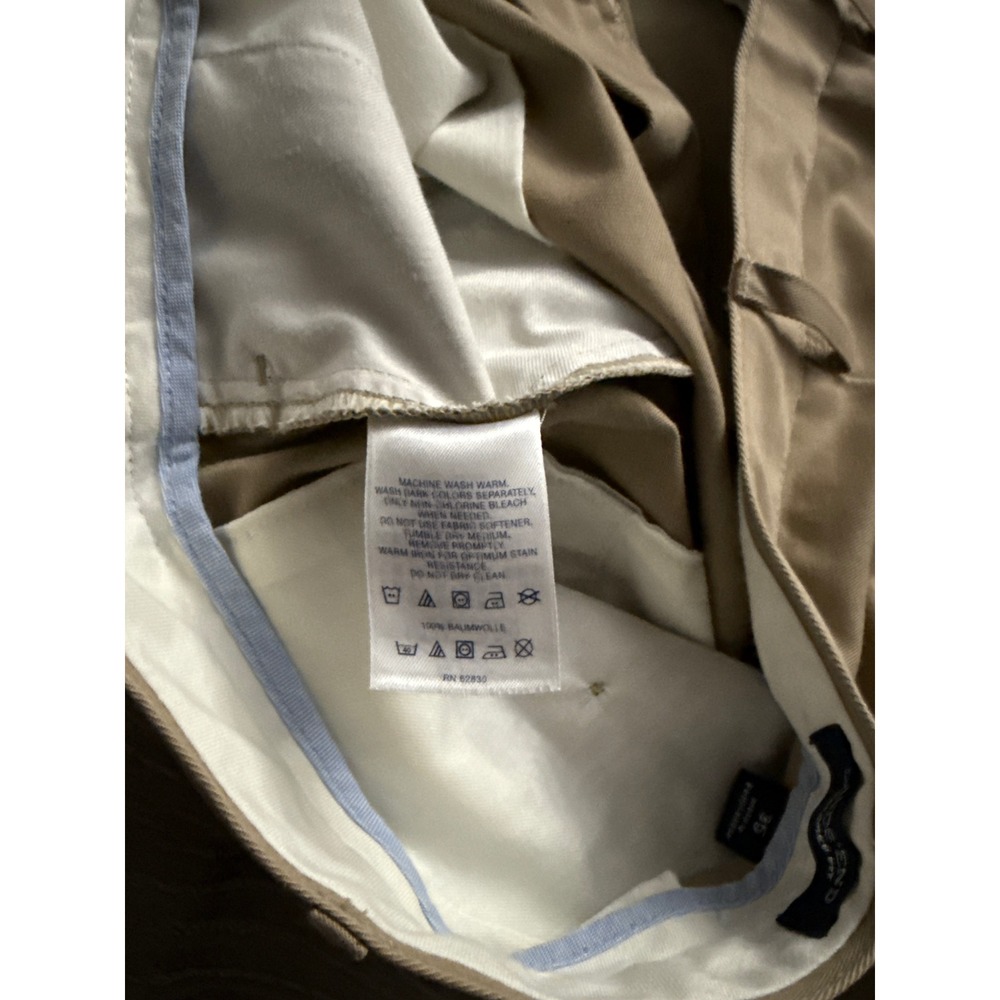 Lands End Tailored Fit Mens Khaki Chino Pants Size‎ 35/28 - Picture 6 of 6